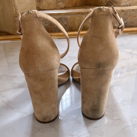 Sam Edelman Yaro Suede Ankle Strap Block Heel Dress Sandals - Picture 5 of 7